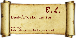 Benkóczky Larion névjegykártya